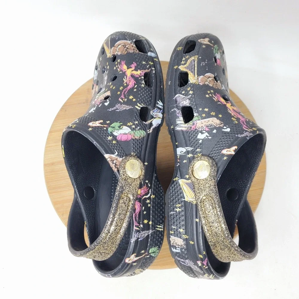 CROCS Harry Potter Vera Bradley Clog Kids 3 Black Gold Boys Girls Sandal Shoes
